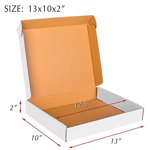 13x10x2 White Cardboard Boxes - 30 Pack, Shipping & Mailing Boxes, Corrugated Packaging - color: White, size: 13 x 10 x 2