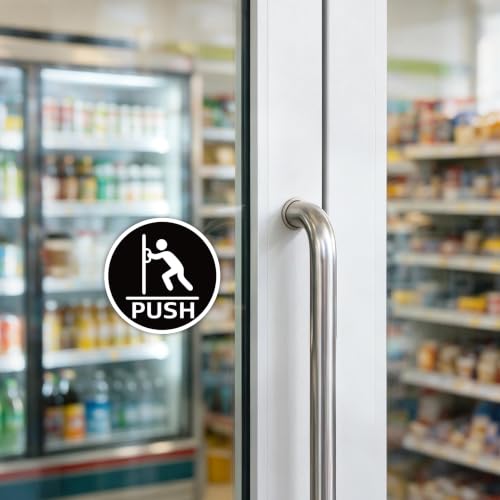 2PCS 2PCS Push Pull Door Stickers Sign, Self-Adhesive Durable - color: Push Pull 659