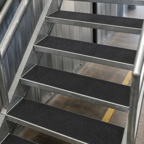 Heavy Duty 8in x 20ft Black Anti Slip Tape, 80 Grit Waterproof Non Skid Grip Tape Roll for Stairs, Ramps, Decks, Boat Decks, Floors, Warehouses & Outdoor Use - size: 8'' x 20 FT
