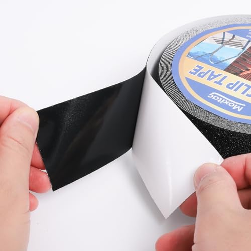 Heavy Duty Anti Slip Traction Tape 2" x 38 FT, 80 Grit Waterproof High Friction Grip Tape for Indoor Outdoor Stairs, Pool, Ramps, Garage, Home & Commercial Use - color: Black, size: 2" x 38 FT