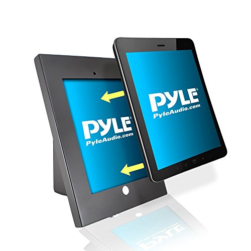 Pyle Anti-Theft Tablet Security Case Holder - Metal Heavy Duty Multi Mount Tablet Kiosk, Mounts on Wall, Table, Desk w/ Landscape/Portrait Mounting, Designed for iPad 2, 3, 4, Air Tablets - PSPADLKW5 - size: 9.5" x 6.5" x 12.25", style: Wall Mouth holder