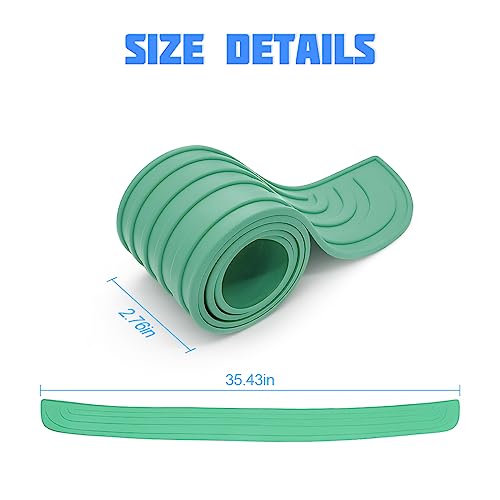 8sanlione Non-Slip Rubber Car Rear Bumper Guard Strip, Green/35.4"x2.7" - color: Green, size: 35.4"x2.7"
