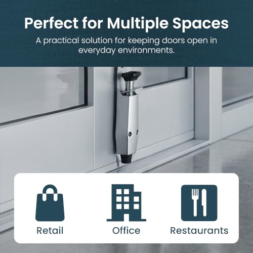 Pacific Doorware Step Down Door Stopper Heavy Duty, Aluminum, 1 Pack - size: 1 Pack, style: Aluminum Silver