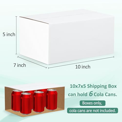 Eupako 10x7x5-Small-Shipping-Boxes-30-Pack-White-Corrugated-Box-Mailers, Cardboard Boxes for Packaging Small Business, Mailing - color: White, size: 10x7x5 Inches (30 Pack)
