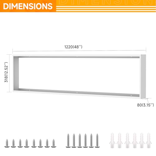 1x4FT Surface Mount Kit for LED Flat Panel Light, 3.15" Width, 2Pack - size: 1x4FT-2Pack