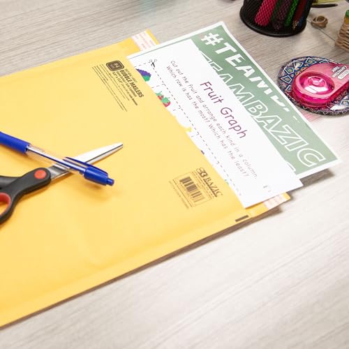 BAZIC Products #4 Self-Seal Bubble Mailer, 9.5 x 13.5 In - color: #4 (9.5" x 10.5"), size: 1-Pack