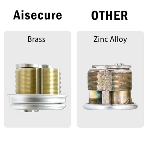 Brass Mortise Cylinder with SC Keyway, Thumbturn, and Keys. Commercial-Grade storefront Door Lock Cylinder for Aluminum Doors, Ideal for Shop Door Lock Replacements. Includes 1 Set in Black. - color: Black, size: 1 Set, Random Keys