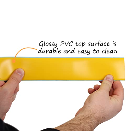 SmartSign Yellow 2 inch x 25 feet Floor Marking Tape, 32 mil Vinyl Floor Tape, Superior Mark Industrial Use Safety Tape with Beveled Edges, Strong Adhesive, for Gym/Warehouse/Courts - color: Yellow, size: 2" x 25'