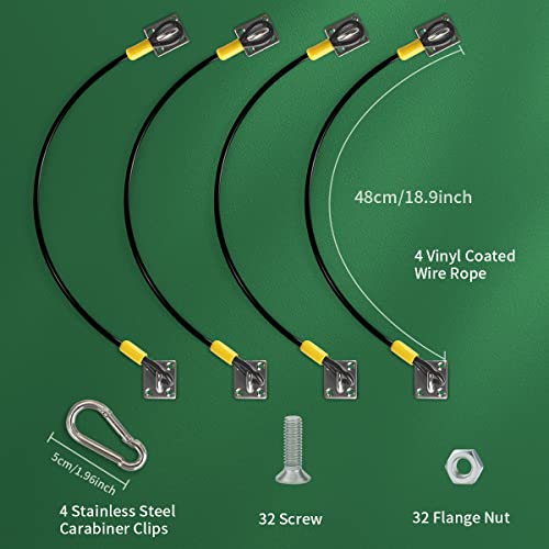 Universal Trash Can Lid Lock with Coated Steel Cable, 4 Pack - size: 4 Pack