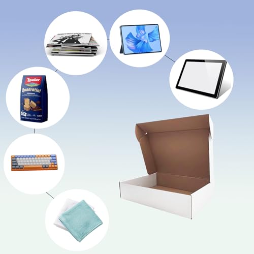 14x9x3 inch Shipping Boxes Set of 20, White Corrugated Cardboard Mailer Box - size: 14x9x3 -20 Pack