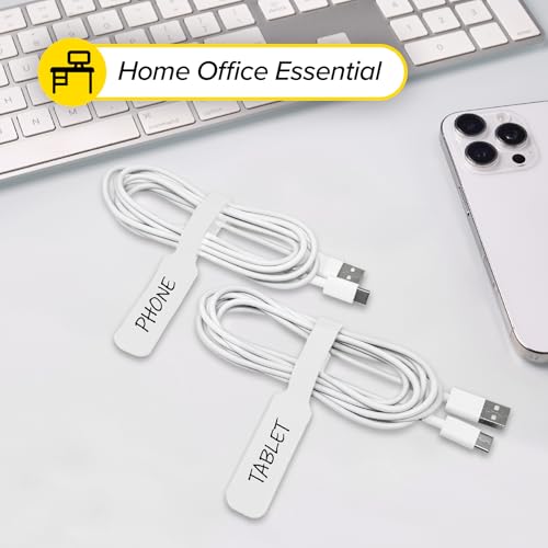 Wrap-It Storage Cable Labels - Large (30-Pack) White - color: White, size: Large
