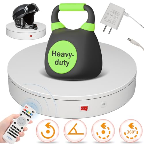 7.9In Remote Motorized Electric Turntable Rotating Display Stand Spinning Rotating Platform 360 Photography Turntable lazy susan base giratoria para for Photography,Display(Load Range:40~100lbs) - size: 7.9inch/White/100Lbs Load