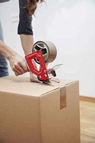 APQ Industrial Packing Tape Dispenser for 2" Tape. Side Loading Tape Gun. Heavy Duty Hand Tape Gun. Lightweight and Portable for Commercial Packaging, Shipping, Moving, Carton and Box Sealing. - size: 2"