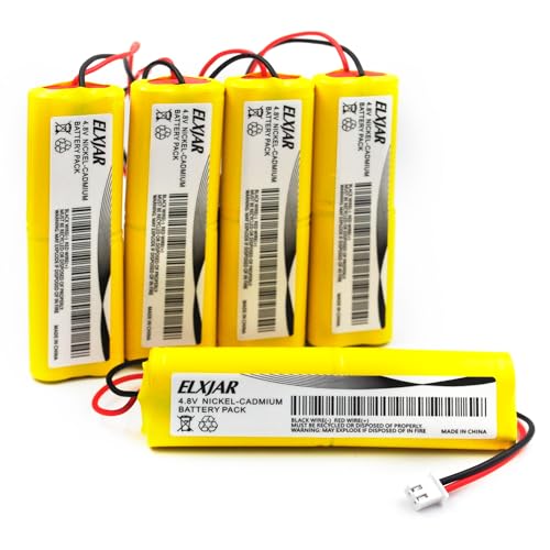 (5-Pack) 4.8V 800mAh Ni-Cd Battery for Dual-Lite 0120859