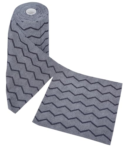 Microfiber Cleaning Cloths Roll 50-Pack Reusable Paper Towels for Car Wash Supplies Ultra Absorbent Kitchen Dish Rags House Window Cleaning Cloths Lint Free Tear Away (Navy Blue Wave Pattern) - color: Navy Blue Wave Pattern