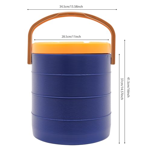 Stainless Steel Beverage Dispenser Insulated Container with Faucet Cooler with Drink Dispensers Cold and Hot Drink Dispenser for Milk Tea, Juice, Coffee 6.6 Gal Capacity (Blue) - color: Blue, size: 25L