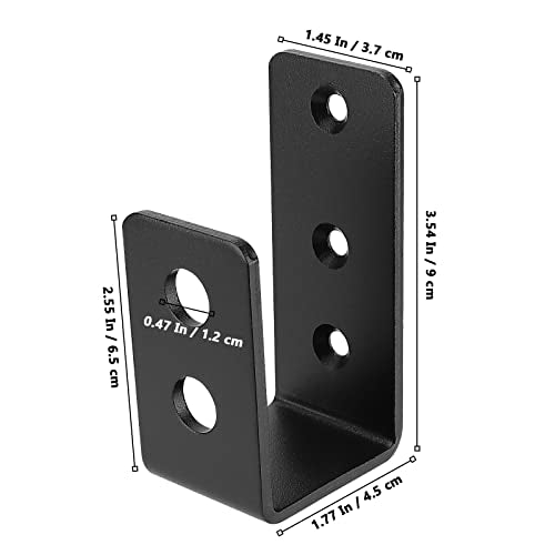 8 Pack Door Barricade Brackets, Open Bar Holder U Bracket with Screws and Anchors, Heavy Duty Security Holder Bracket Stopper Tool Hanger for Barn, Shed, Garage Doors, Fits 2x4 Boards