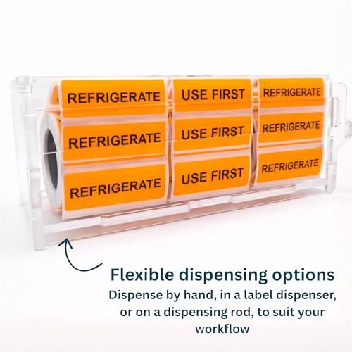 Priority Stickers, 500/Roll, Fluoro Orange Courier Labels, 70mm x 25mm, Medical Courier Supplies, Priority Mail Stickers - style: PRIORITY