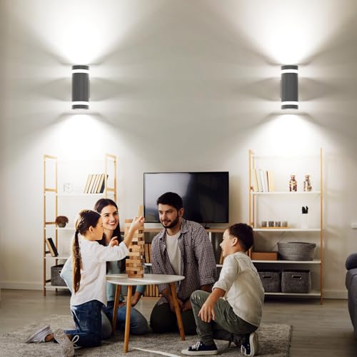 Modern Outdoor Wall Sconce,Smart LED Outdoor Lights-RGB+CCT, 3Pack - color: Semi 3 Pack