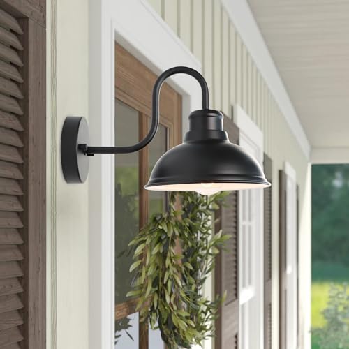 Gooseneck Barn Light Outdoor Wall Lights 8" Exterior Lighting Fixtures - size: 8*7.75*12.75 inches