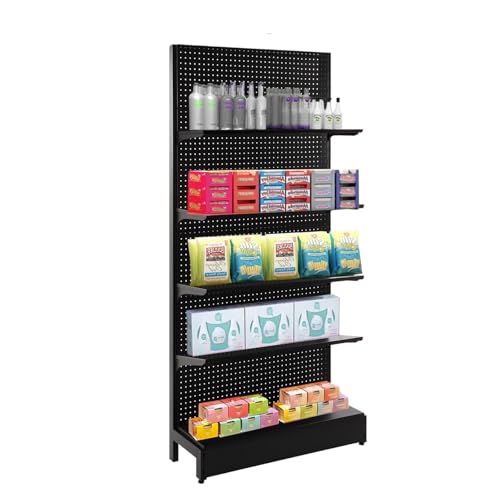 Eastern Tree 4 Packs Gondola Shelves 35 1/4”L x 11 1/2”W for Industrial Grade Black Pegboard Display Stand, 4 Shelves Fit to 3x6.5 Feet Gondola Units with 8 Supply Arms - size: 4 Packs 3 Feet Width