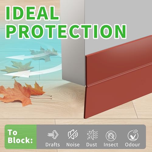 Weather Stripping Door Seal, 1.4in Brown Flex Seal Tape - color: Brown, size: 1.4 in-16.5ft