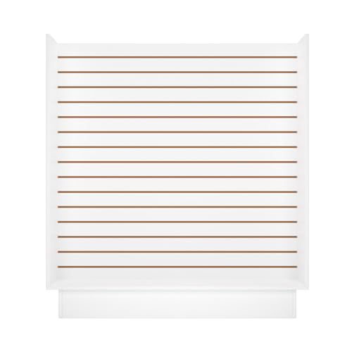 49.5”W x 24”D x 54”H - Retail Slat wall Gondola Display with 3” Slatwall Units,White Versatile H-Unit Slatwall Display Stand - color: White