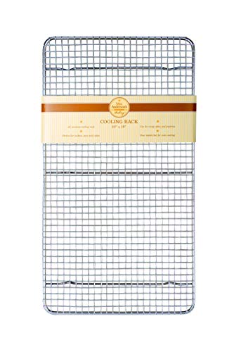 Mrs. Anderson's Baking Professional Cooling Rack, Heavy Duty Steel, 10 x 18 x 0.75-Inches - size: 10-Inches x 18-Inches