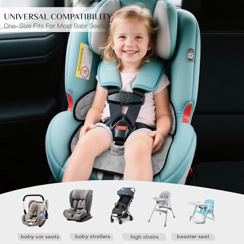 2 Pack Waterproof Piddle Pads Carseat Potty Training Car Seat Protector Waterproof Car Seat Liner Cover to Prevent Pee - color: Grey-1 Pack+Black-1 Pack