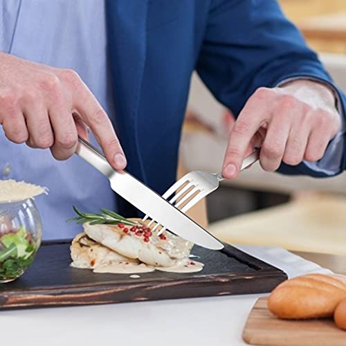 LIANYU 20-Piece 18/10 Flatware Set, Stainless Steel Fancy Silverware Cutlery Set for 4, Tableware Eating Utensils for Restaurant Wedding, Dishwasher Safe, Mirror Polished - style: Round Edge