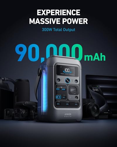 ANKER SOLIX C300 DC Portable Power Station with Protective Bag, 288Wh, 300W - style: C300 DC + Protective Bag