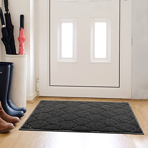 Cosyearn Door Mat, 46x35, Black, Indoor Outdoor Front Entryway Doormat - color: Black, size: 2'11" x 3'10" (Rectangular)