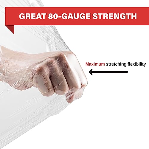 Simply Cool Stretch Wrap 17.5 Inch 80 Gauge Shrink Wrap - color: Clear, size: 1 Pack