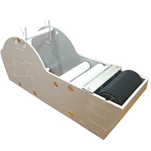 WELSTIK Water Activated Gummed Kraft Paper Tape Packaging Dispenser 3 Inch for Shipping, Carton and Box Sealing, Gray - color: Gray