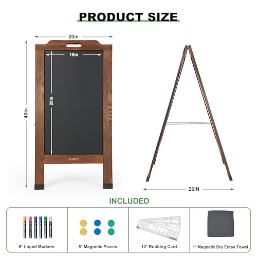 Pubell Magnetic Sandwich Chalkboard Board Signs - color: Brown