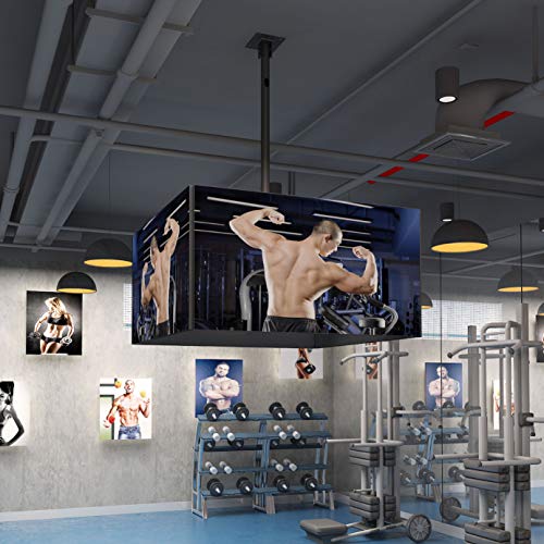 Mount-It! Ceiling Digital Signage Mount for 4 Flat Panel Displays | Commercial Grade Quad TV Ceiling Mount with Adjustable Height | Fits Up to VESA 600x400, 264 Lbs Capacity - style: Quad