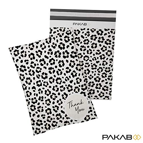 PAKABOO Poly Mailer Shipping Bags 10x13 Inch, 100 Pack, Non-Padded Envelopes with Tamper Proof Self-Seal, Cheetah Print Packaging - color: Cheetah, size: 10 x 13 inch