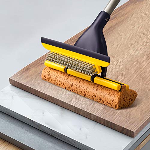 Yocada Sponge Mop Home Commercial Use Tile Floor Bathroom Garage Cleaning - size: 3 piece set