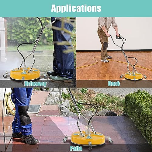 RIDGE WASHER 20'' Pressure Washer Surface Cleaner, with Dual Handle - size: 20" Pressure Washer Surface Cleaner