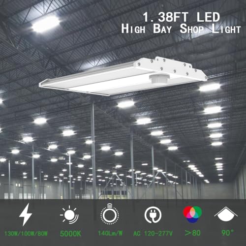 LED Linear High Bay Shop Light with Motion Sensor 130W 5000K