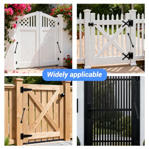 11 Inch Gate Spring, Adjustable Self Closing Gate Closer, Black, 2 Pack - size: 11 Inch