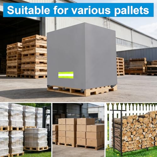 Pallet Covers Heavy Duty Waterproof Box Tarp Outdoor Pallet Bag Cover - size: 48"x48"x60"