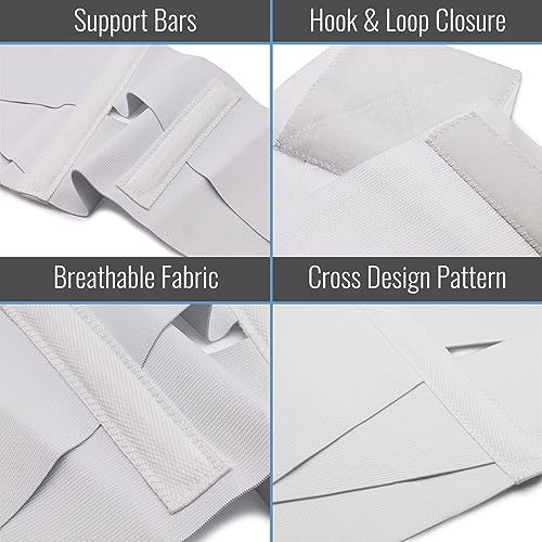 DMI Large Elastic Back Support Brace with Crisscross Design for Extra Support, Elastic Construction Provides Consistent Compression, FSA & HSA Eligible, Adjustable from 36″ - 42″