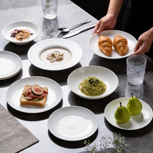 Restaurant Value, Stoneware Coupe Shape Plate 12.25", Bright White, Case of 12 - color: Bright White, size: Plate 12.25"