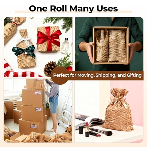 Tera Honeycomb Packing Paper Eco-Friendly: 15" x 100' for Moving Packing - size: 15"x100ft