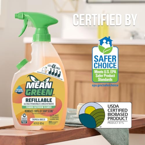 Mean Green Bathroom Cleaner Concentrate, Tropical Breeze, 2 Pack - size: 14.3 Fl Oz (Pack of 2)