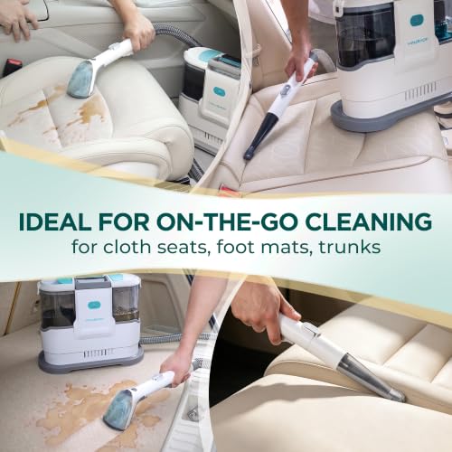 HAUSHOF 24V Cordless Portable Carpet Cleaner Machine for Pets, Cars & Home