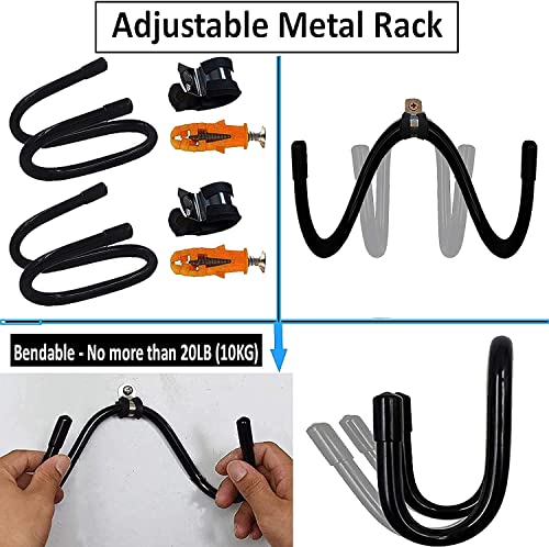 Universal Adjustable Sword, Wall Hook Storage Organizers Rack Display Hanger Wall Mount Stand Collection Holder for Sword,Dagger,Axe,Keyblade,etc — Vertical/Horizontal Display -(2 pack)