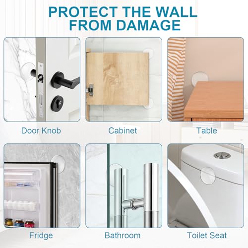 12 PCS 2" Door Stoppers for Wall, Silicone Door Knob Wall Protector - size: Large 2''