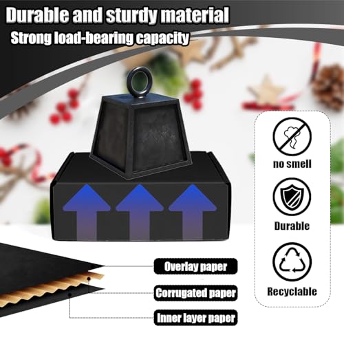 Small Shipping Boxes, 50 Pack Cardboard Box Corrugated Mailer Boxes Small Corrugated Boxes For Shipping Packaging Craft Gifts Giving Products, 6 x 4 x 1.6 Inches (Black) - color: Black